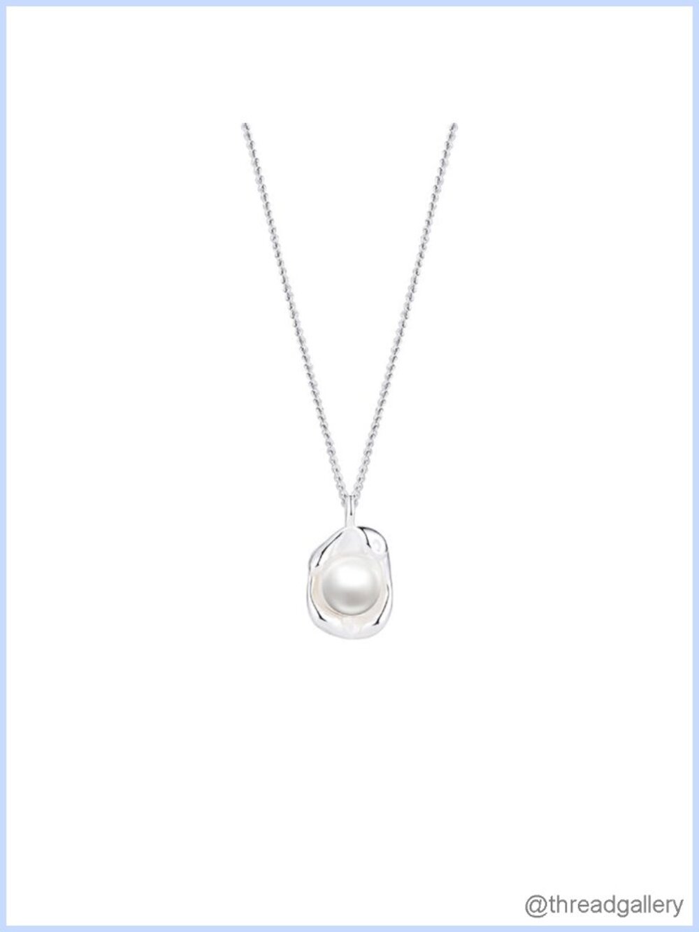 14K Gold Plated Pearl Pendant Necklace Sterling Silver Chain Adjustable
